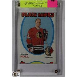 BLACK HAWKS BOBBY HULL SIGNED MISCUT HOCKEY CARD