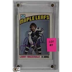LANNY MCDONALD AUTOGRAPHED TORONTO MAPLE LEAFS