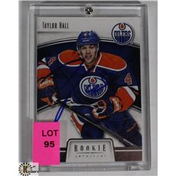 TAYLOR HALL AUTOGRAPHED EDMONTON OILERS CARD.