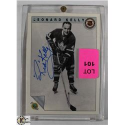 LEONARD "RED" KELLY AUTOGRAPHED TORONTO MAPLE
