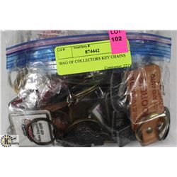 BAG OF COLLECTORS KEY CHAINS