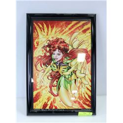FRAMED JEAN GREY PRINT, SIGNED HUGH ROOKWOOD