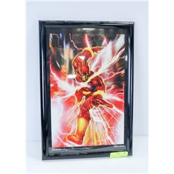 FRAMED THE FLASH PRINT, SIGNED HUGH ROOKWOOD