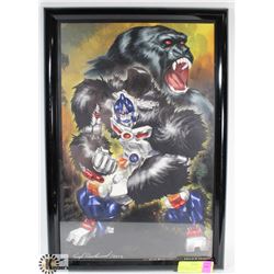 FRAMED BEAST OPTIMUS PRIME PRINT, SIGNED HUGH