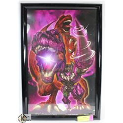 FRAMED BEAST MEGA PRIME PRINT, SIGNED HUGH