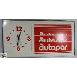 VINTAGE AUTOPAR WALL CLOCK.