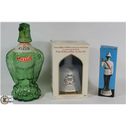 LOT OF COLLECTOR BOTTLES INCLUDES 1977 EAGLE,