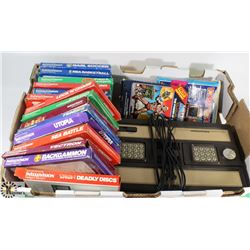 EARLY 1980'S INTELLIVISION GAME SYSTEM W/ 15 - 20