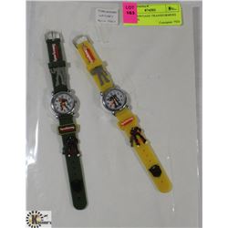 PAIR OF VINTAGE TRANSFORMERS WATCHES.