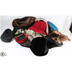 BOX OF VINTAGE HATS