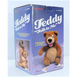 TEDDY TALK TO ME VINTAGE BEAR IN BOX