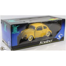 PRESTIGE SOLIDO YELLOW BUG DIE CAST CAR.