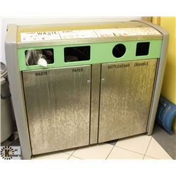 COMMERCIAL GARBAGE CAN WITH CONTENTS