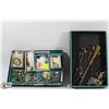 Image 1 : BOX OF BROACHES AND HAT PINS.