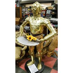 6FT C3PO FIGURE WITH TRAY.