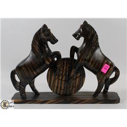 HAND CARVED HORSE ORNAMENT