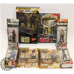 LOT OF ASSORTED WALKING DEAD FIGURES.