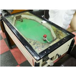 1920 COIN OPERATED TABLE TOP HOCKEY GAME, WORKING,
