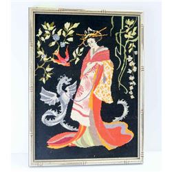 GEISHA ON BLACK BACKGROUND 16" X 21.5"