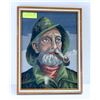 Image 1 : SEAMAN IN GREEN SMOKING PIPE 12" X 15.5"