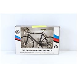 1:10 SCALE DIE CAST METAL BICYCLE WITH WORKING
