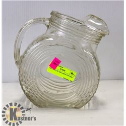 ART DECO GLASS LARGE PITCHER