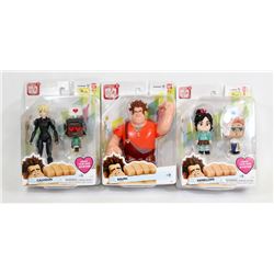 LOT OF 3 WRECK IT RALPH FIGURES.
