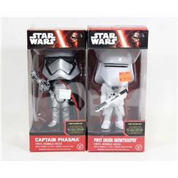 LOT OF 2 STAR WARS BOBBLE HEADS - CAPTAIN PHASMA &