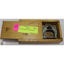 VINTAGE MICROMETER IN BOX.