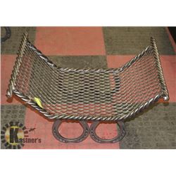 RECTANGLE TWISTED STEEL/MESH HORSE SHOE FIRE