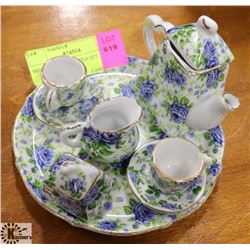 10PC MINIATURE CHINA TEA SET.