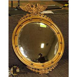ANTIQUE 1785-1830 EAGLE MIRROR CONVEX BULLSEYE FEDERAL