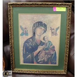 ORNATE FRAMED RELIGIOUS ICON.
