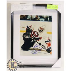 FRAMED BILLY SMITH AUTOGRAPH "HOCKEY HALL OF FAME"