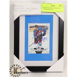 FRAMED NATHAN MACKINNON AUTOGRAPH CARD.