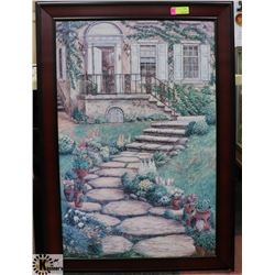 WOOD TONE FRAMED PICTURE