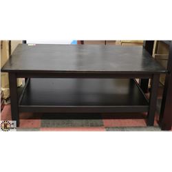 DARK WOOD TONE COFFEE TABLE - AS IS