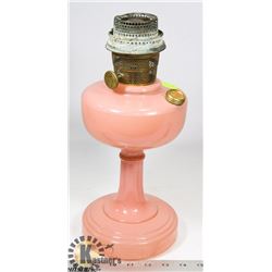 ANTIQUE PINK ALADDIN LAMP- NO GLOBE