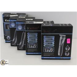 LOT OF 6 KEMEI PROFESSIONAL HAIR CLIPPERS WITH