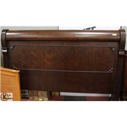 LARGE WOOD CARVED STYLE KING SIZE HEADBOARD
