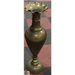 LARGE MID CENTURY 3 FT. SOLID BRASS FLOOR VASE