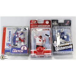 LOT OF 3 NHL FIGURES.