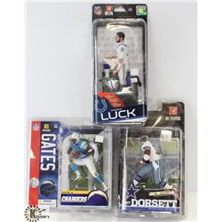 LOT OF 3 NFL FIGURES.