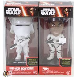 LOT OF 2 STAR WARS BOBBLE HEADS - FINN & FIRST