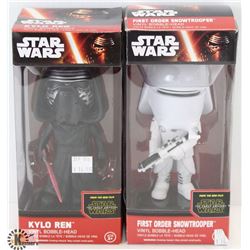 LOT OF 2 STAR WARS BOBBLE HEADS - KYLO REN & FIRST