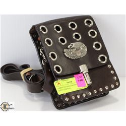 AMERICAN PRIDE BROWN SHOULDER BAG.