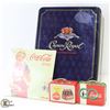 FLAT OF ASSORTED COLLECTIBLE TINS INCL