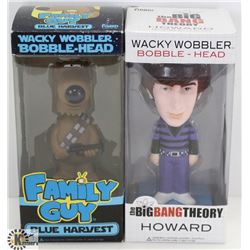 LOT OF 2 WACKY WOBBLER BOBBLE HEADS - FAMILY GUY