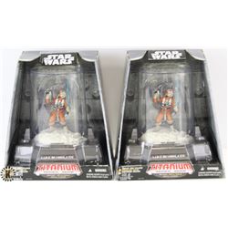 LOT OF 2 STAR WARS LUKE SKYWALKER TITANIUM SERIES