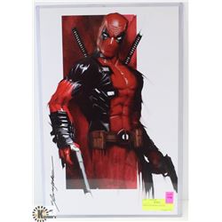SIGNED DEADPOOL POSTER.